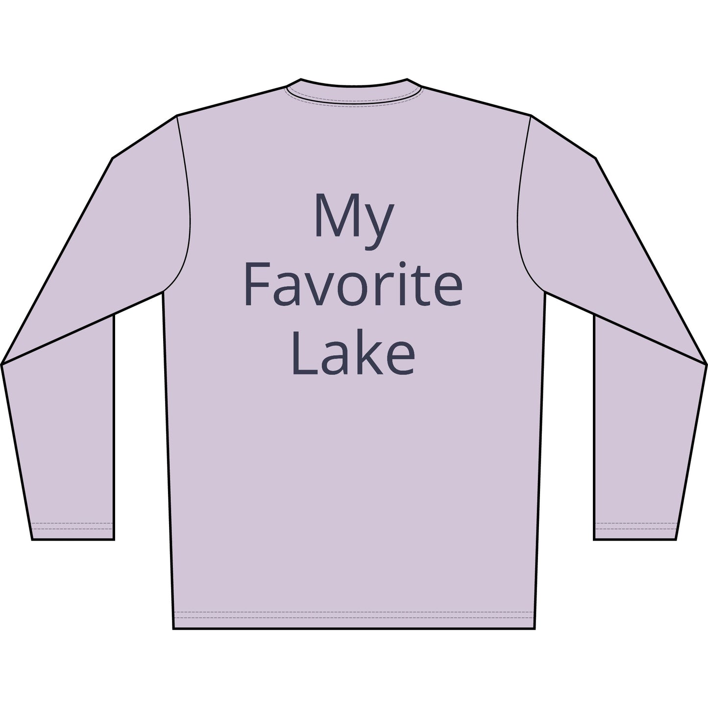 Personalized Great Lakes State Transom Performance Long Sleeve Shirt-Blue