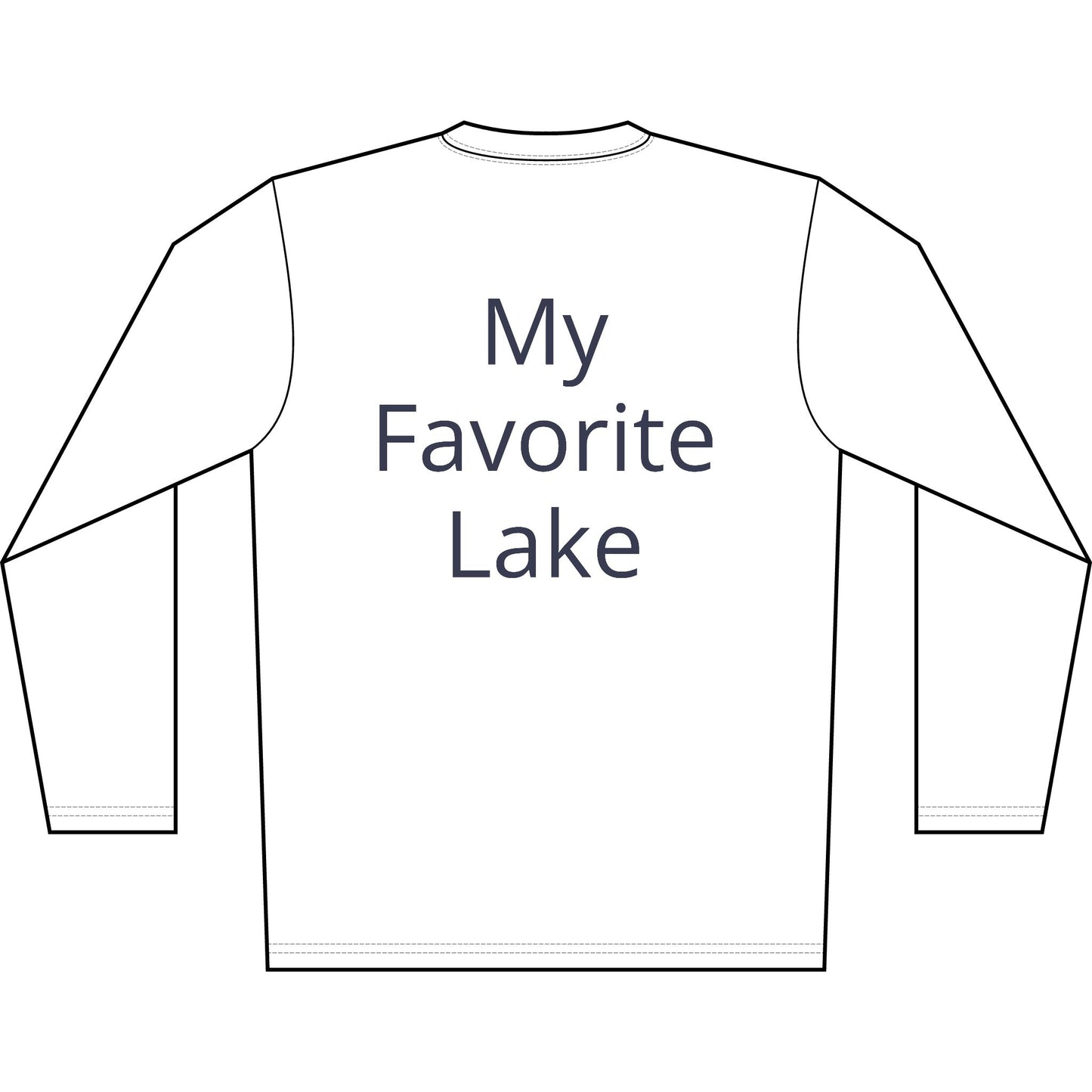 Personalized Great Lakes State Transom Performance Long Sleeve Shirt-Blue