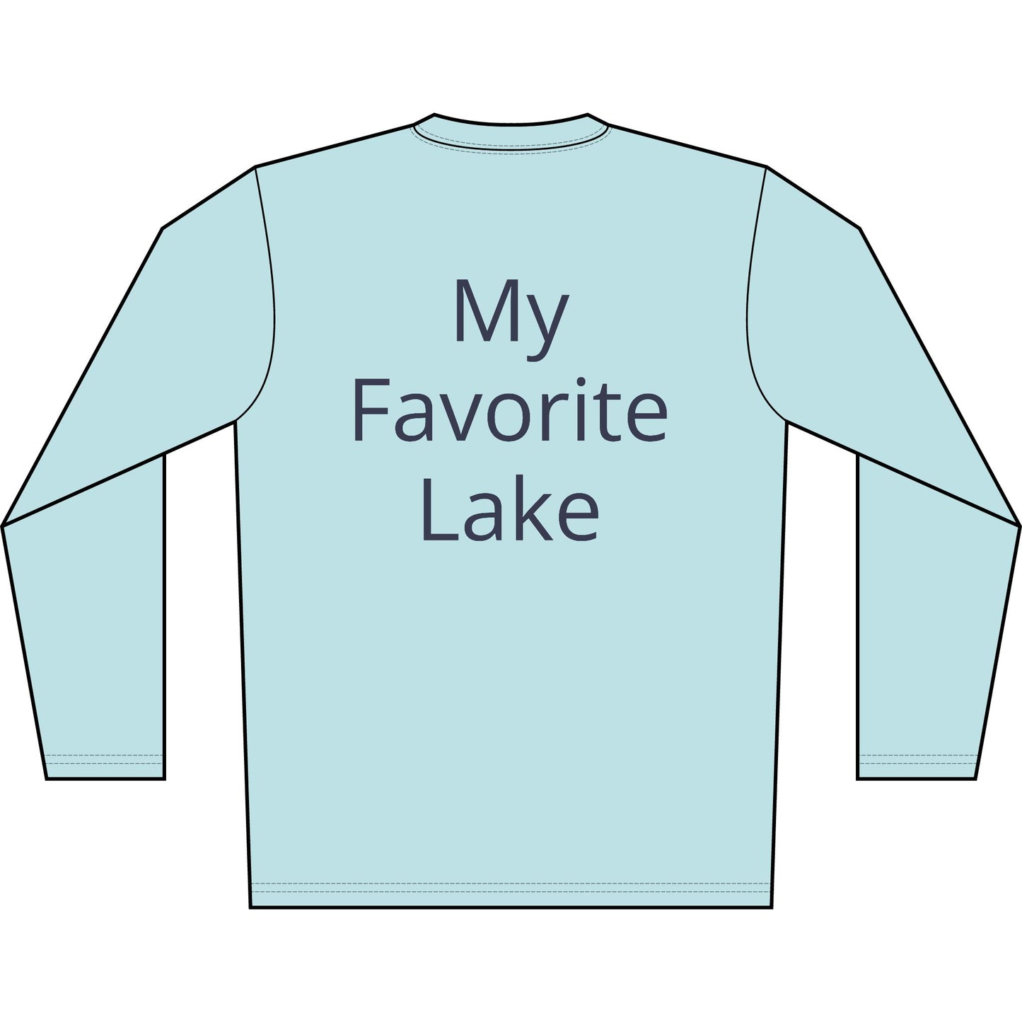 Personalized Great Lakes State Transom Performance Long Sleeve Shirt-Blue