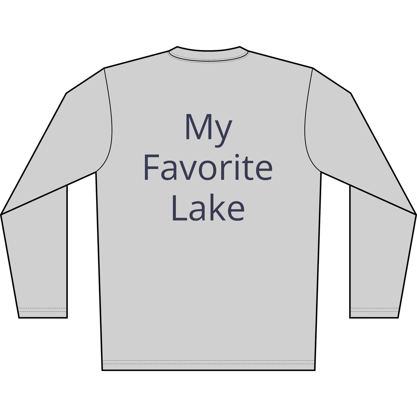 Personalized Great Lakes State Transom Performance Long Sleeve Shirt-Blue