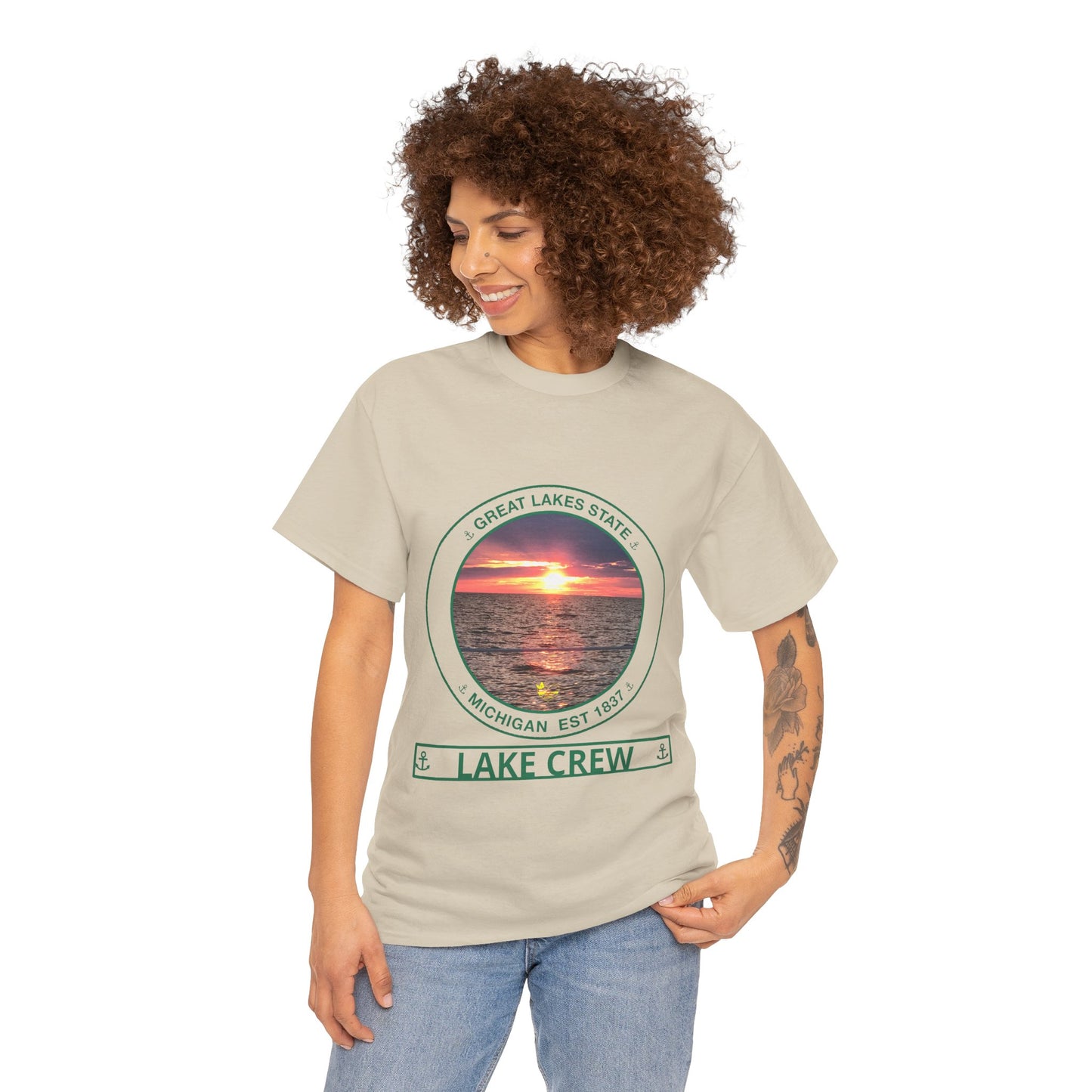 Personalized Great Lakes State Transom Shirt – Green