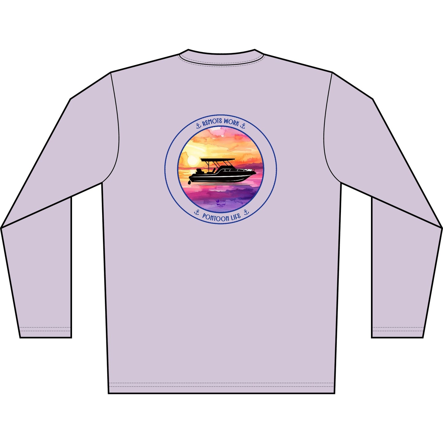 Personalized Pontoon Life Crest Performance Shirt – Sunset