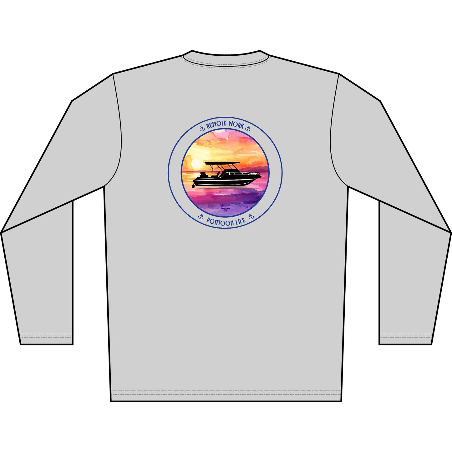 Personalized Pontoon Life Crest Performance Shirt – Sunset