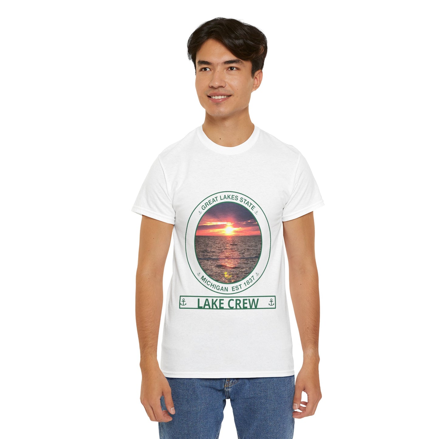 Personalized Great Lakes State Transom Shirt – Green
