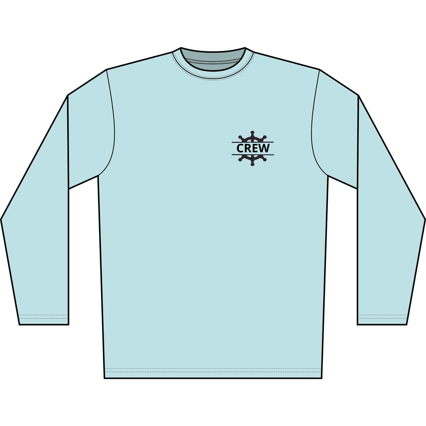 Personalized Glow with the Flow Crest Performance Long Sleeve Shirt