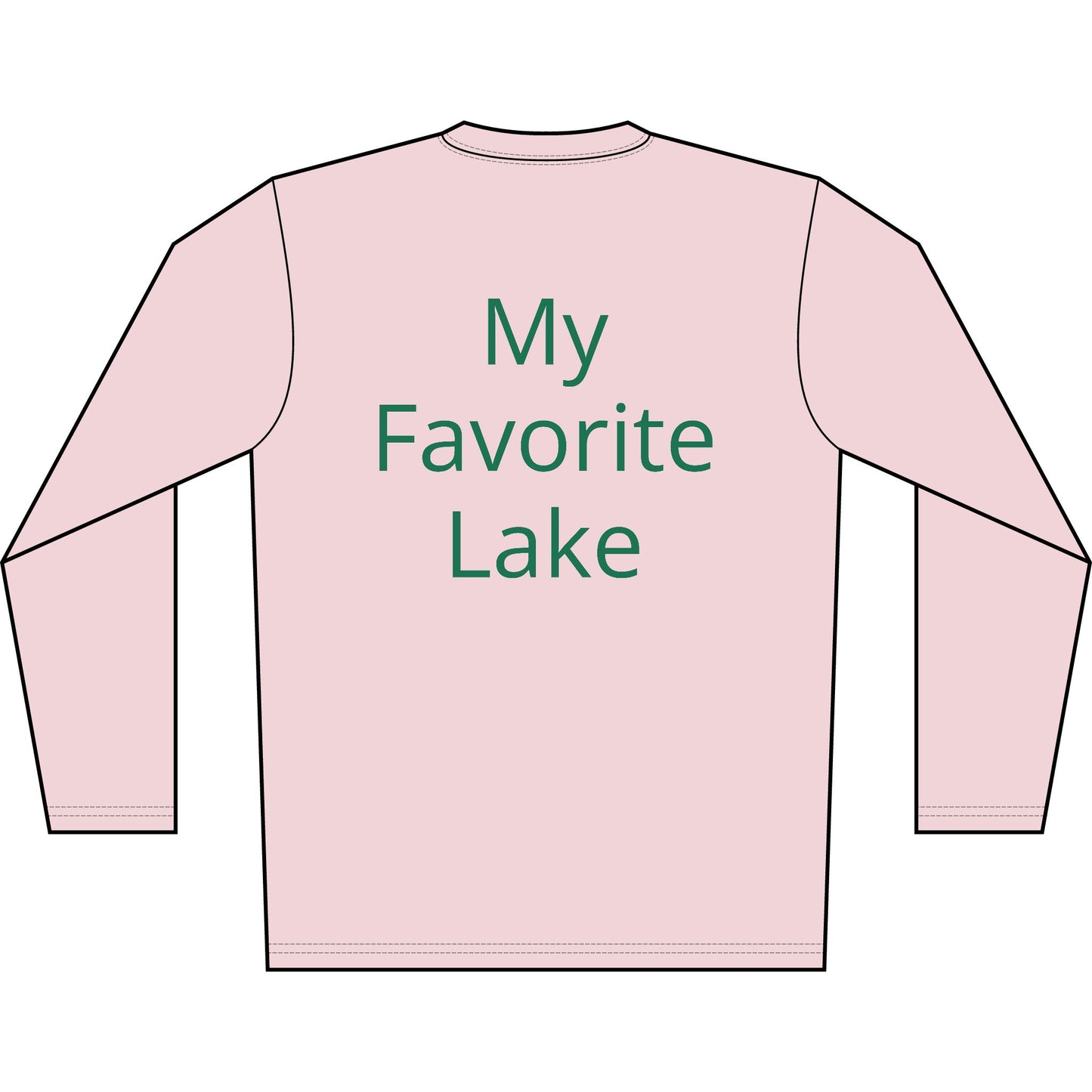 Personalized Great Lakes State Transom Performance Long Sleeve Shirt-Green