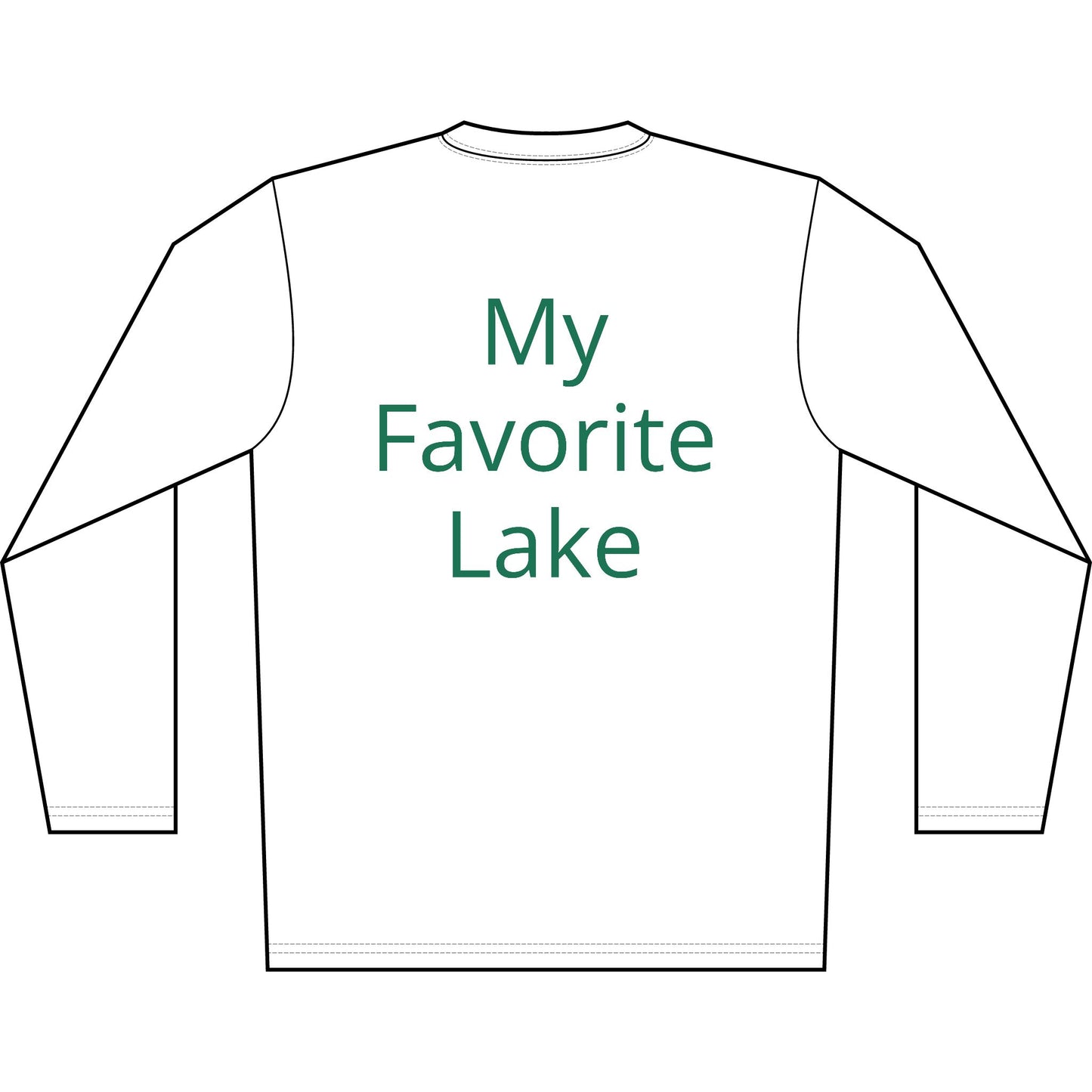 Personalized Great Lakes State Transom Performance Long Sleeve Shirt-Green