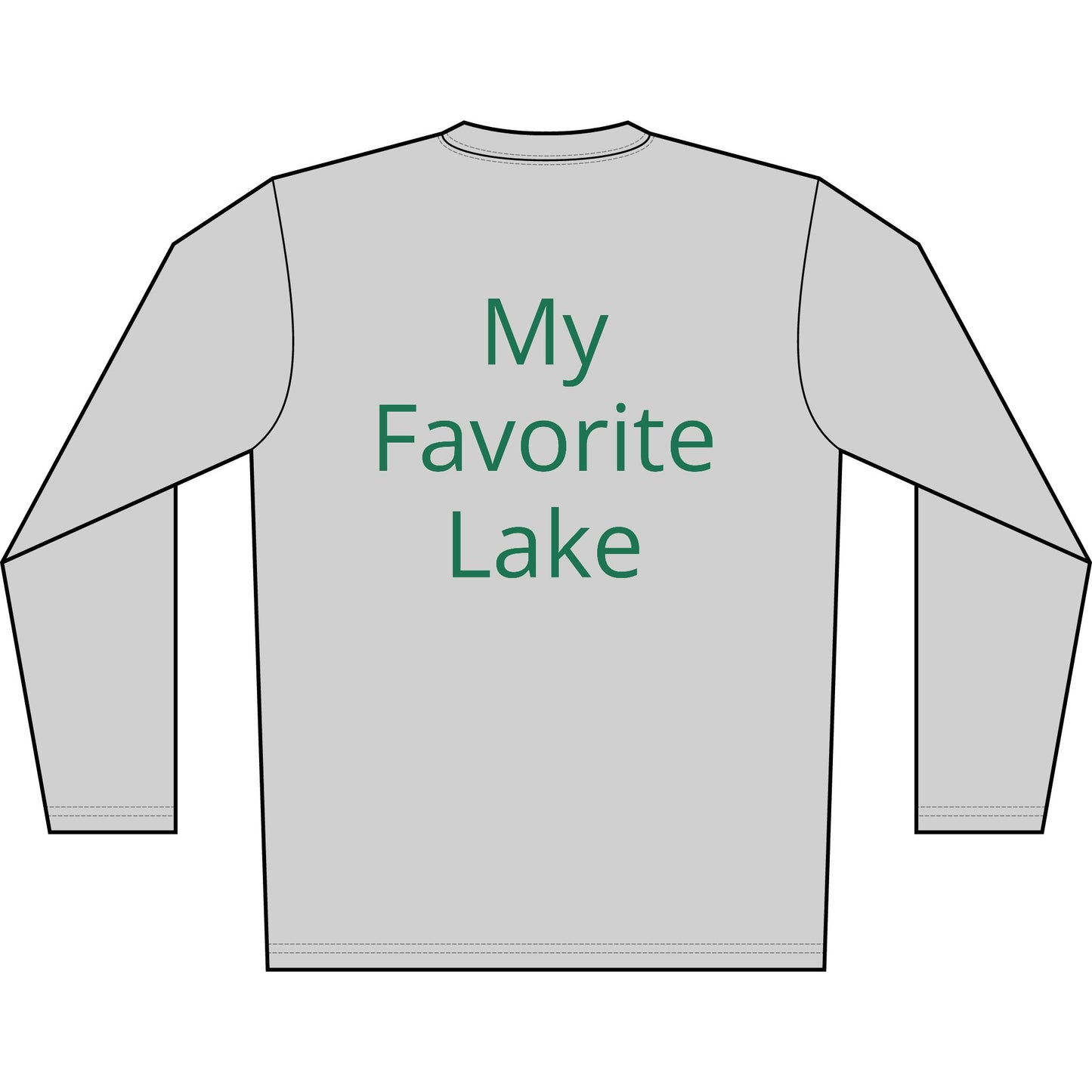 Personalized Great Lakes State Transom Performance Long Sleeve Shirt-Green