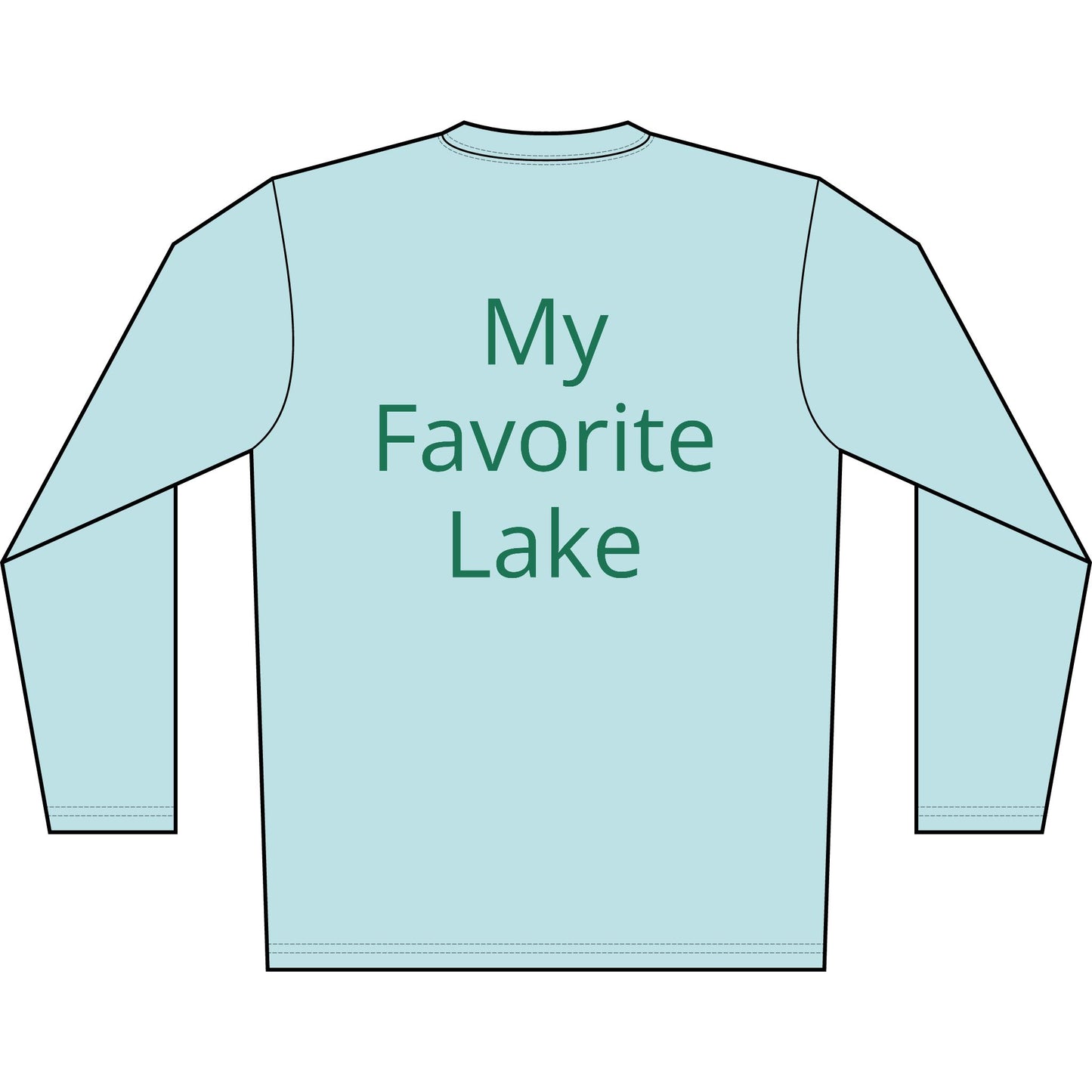 Personalized Great Lakes State Transom Performance Long Sleeve Shirt-Green