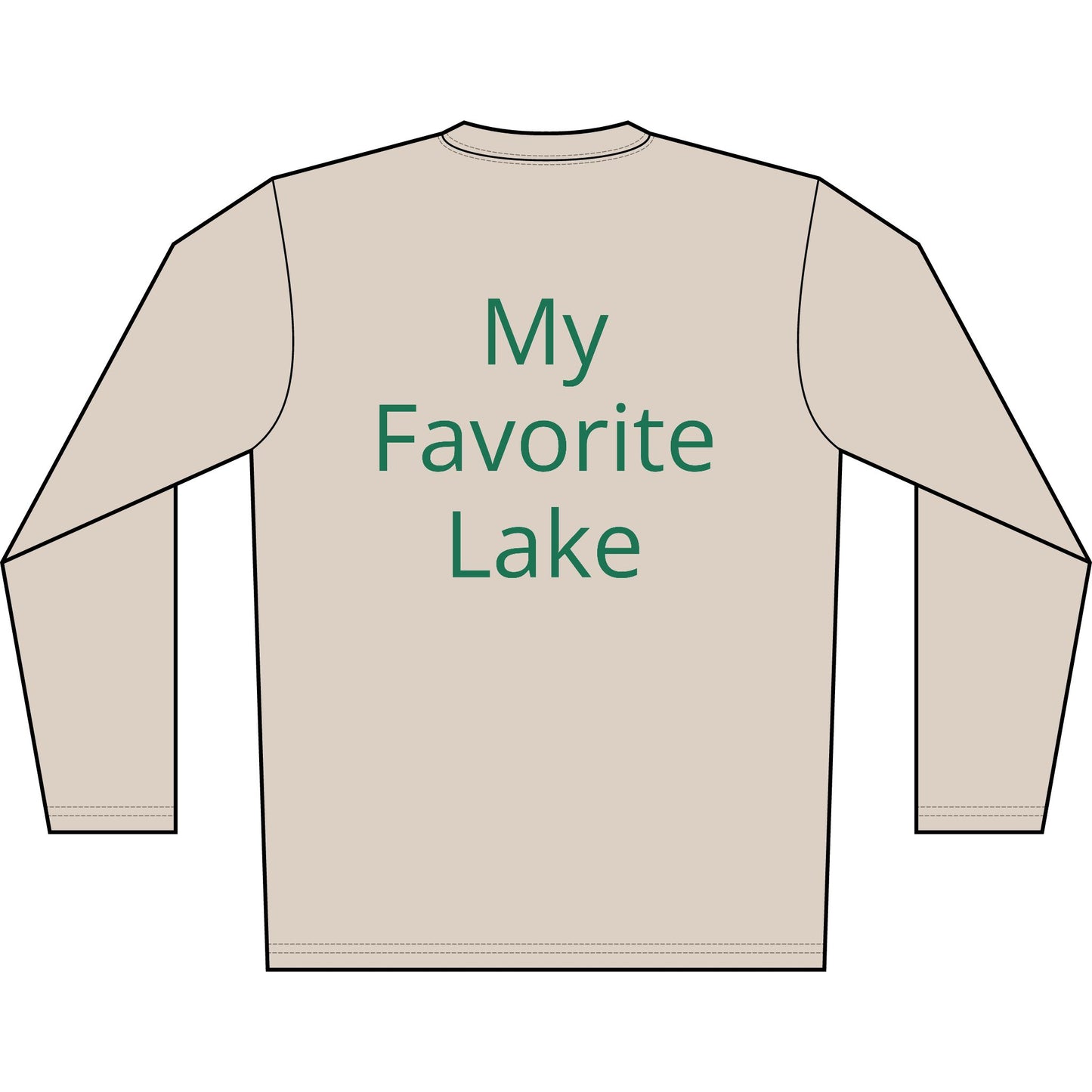 Personalized Great Lakes State Transom Performance Long Sleeve Shirt-Green