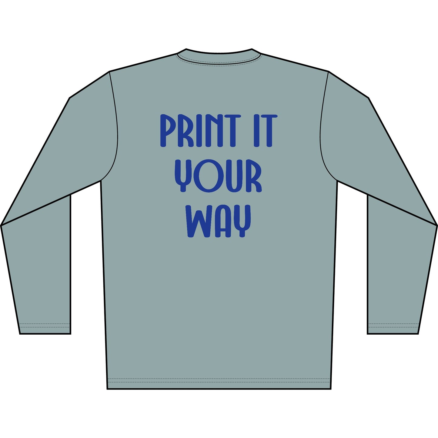 Personalized Pontoon Life Transom Performance Long Sleeve Shirt – Misty