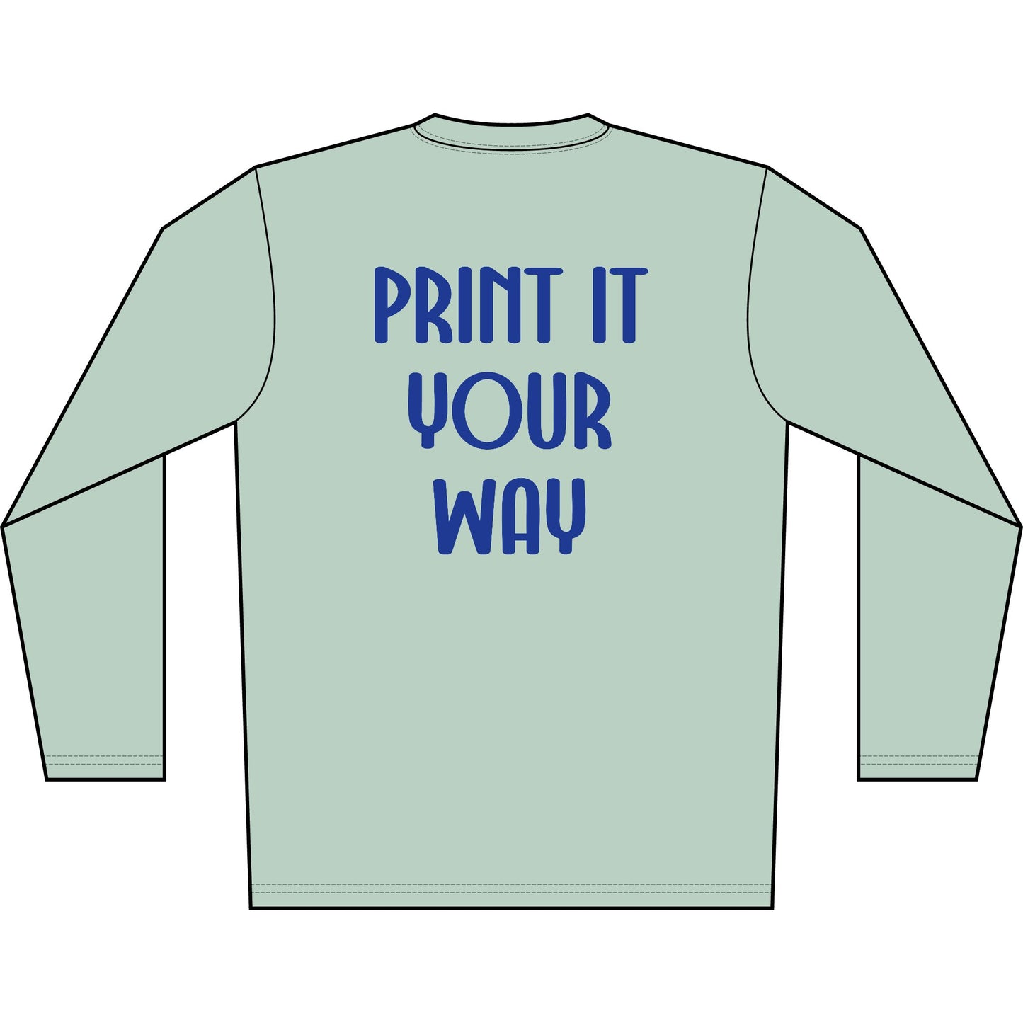 Personalized Pontoon Life Transom Performance Long Sleeve Shirt – Misty