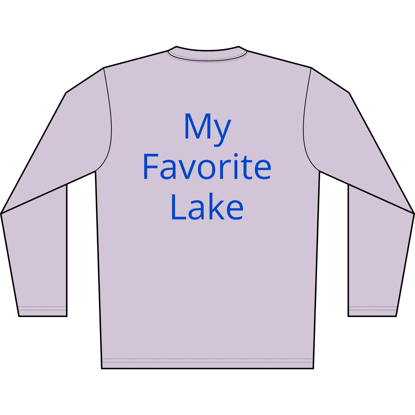 Personalized Middle Straits Lake Transom Performance Long Sleeve Shirt