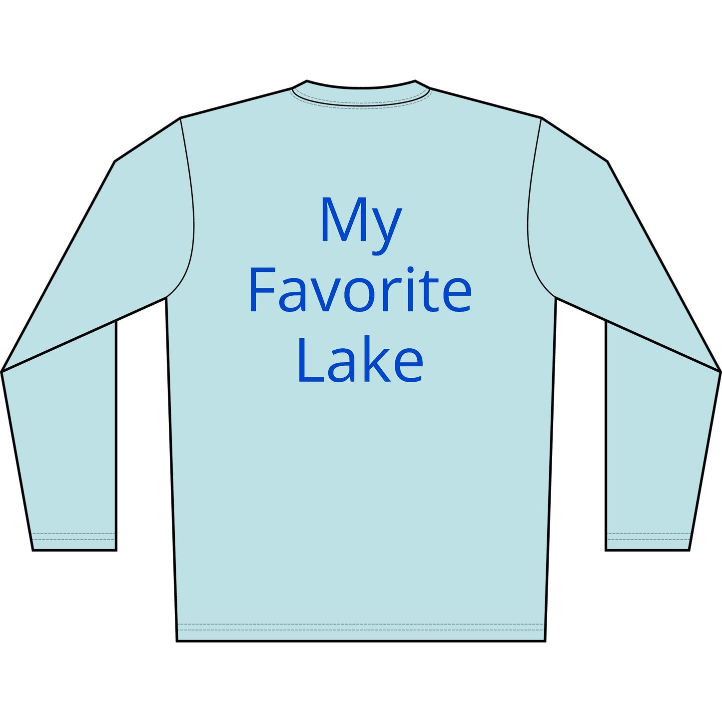 Personalized Middle Straits Lake Transom Performance Long Sleeve Shirt