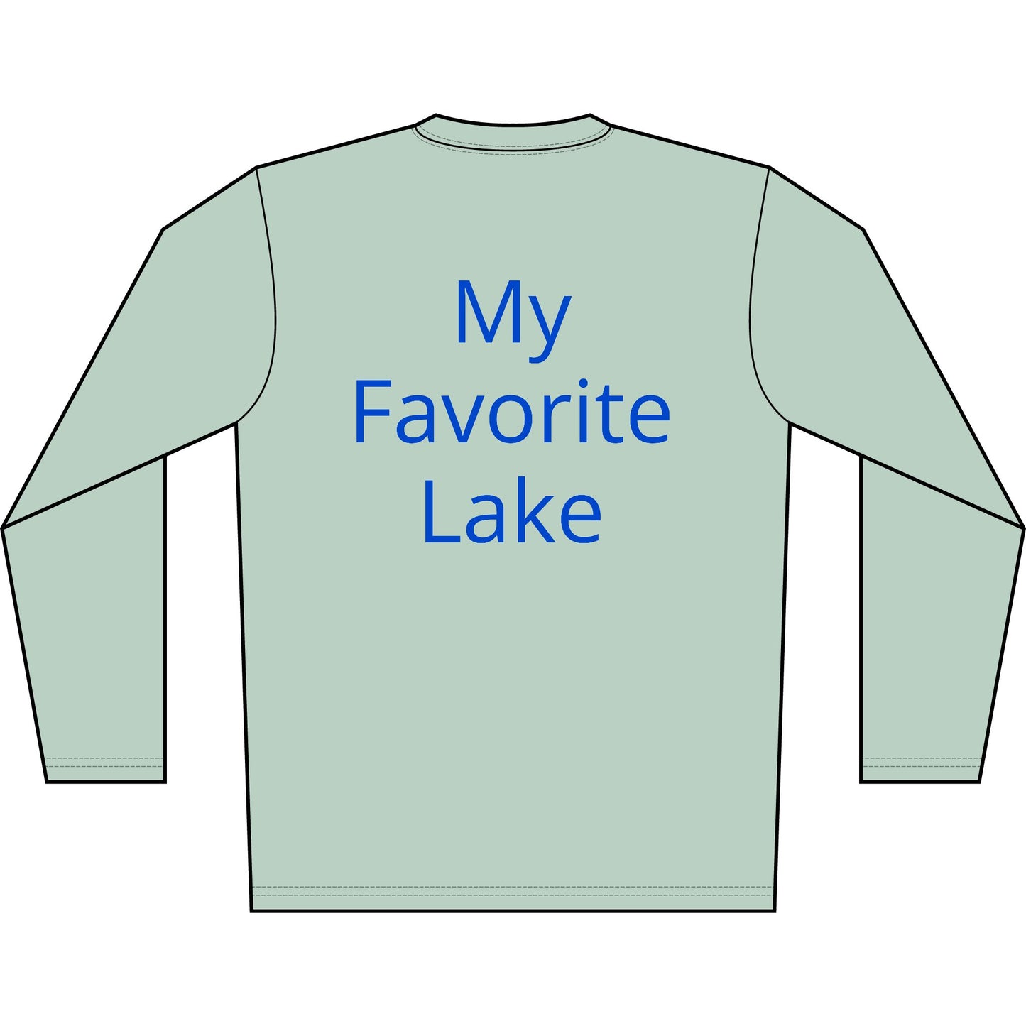 Personalized Middle Straits Lake Transom Performance Long Sleeve Shirt