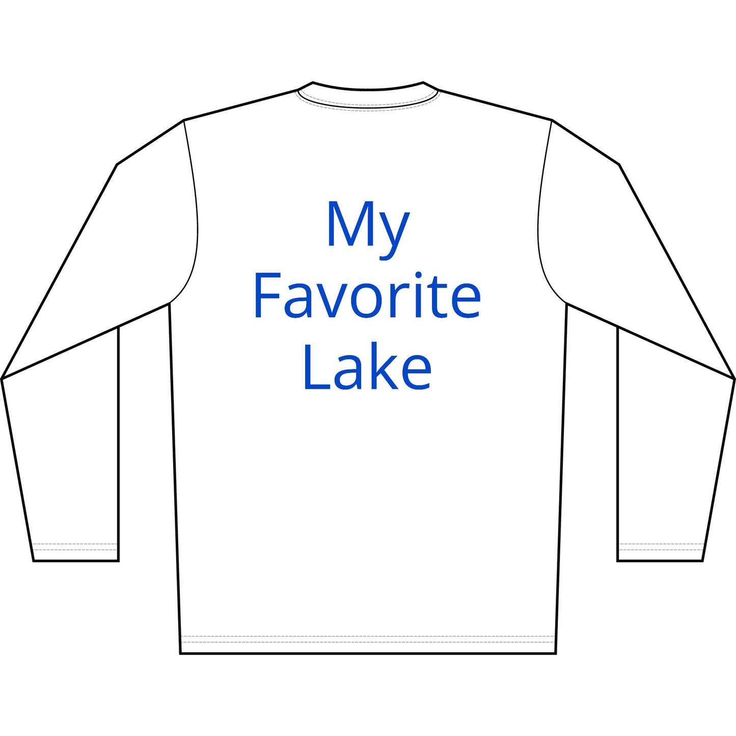 Personalized Middle Straits Lake Transom Performance Long Sleeve Shirt
