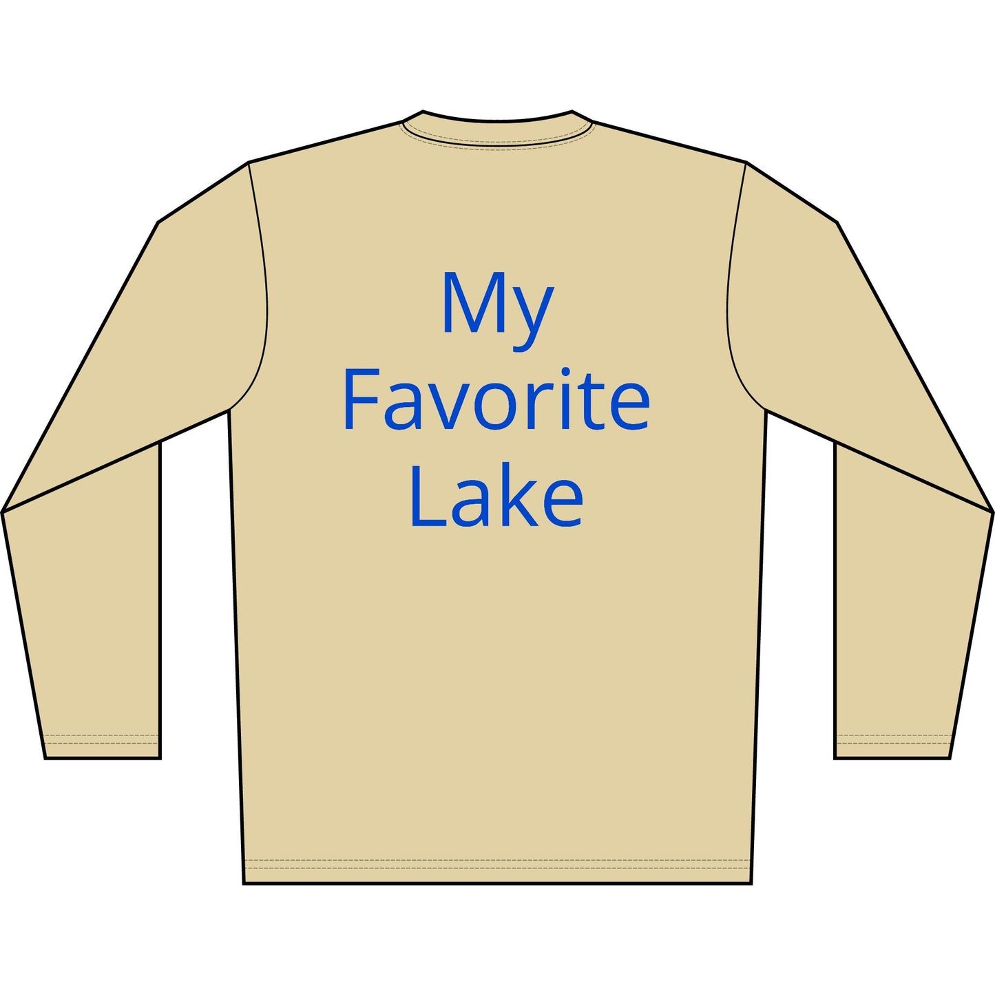 Personalized Middle Straits Lake Transom Performance Long Sleeve Shirt