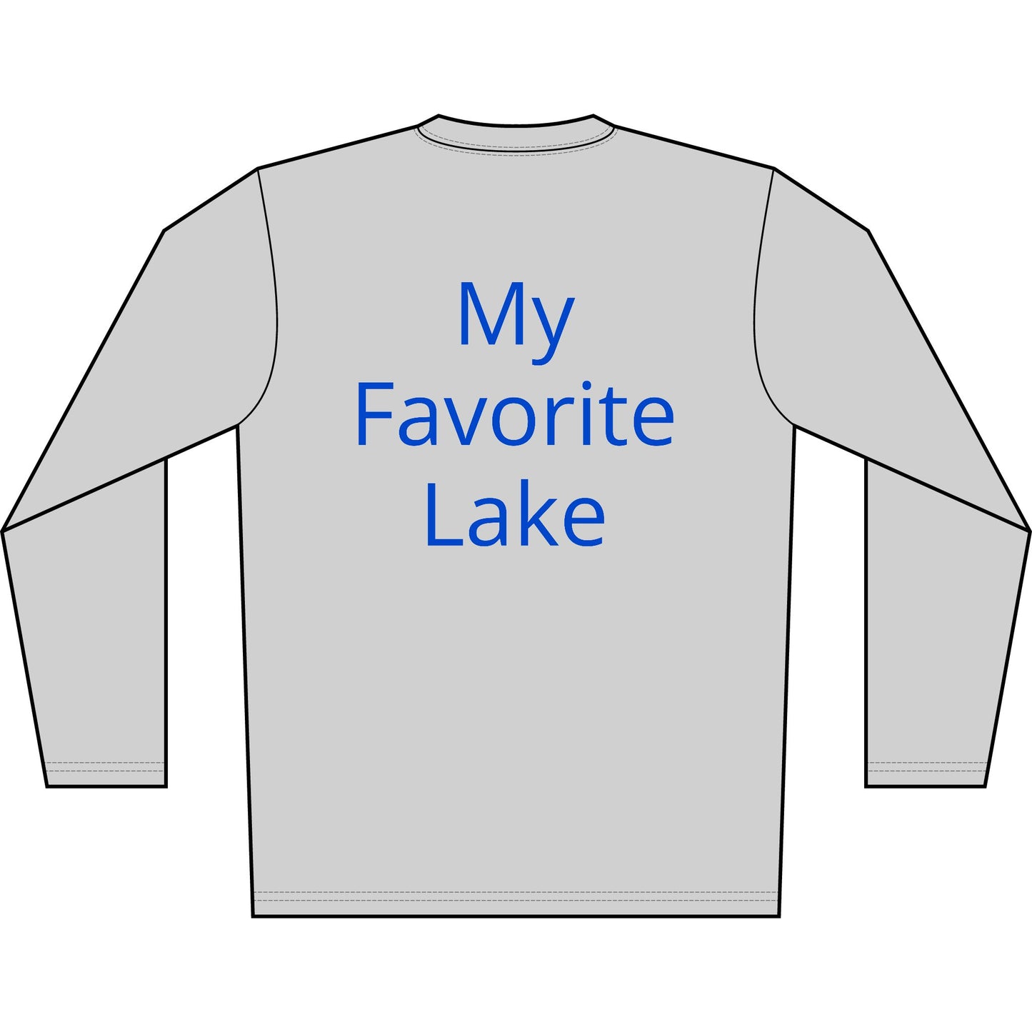Personalized Middle Straits Lake Transom Performance Long Sleeve Shirt