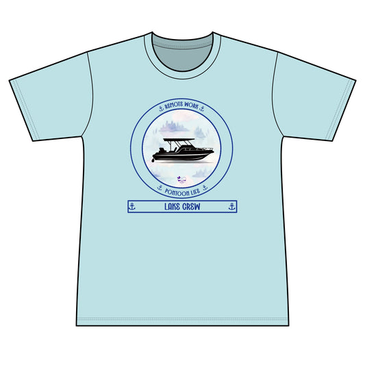 Performance Pontoon Life Transom morning haze  short sleeve tee UPF 50+