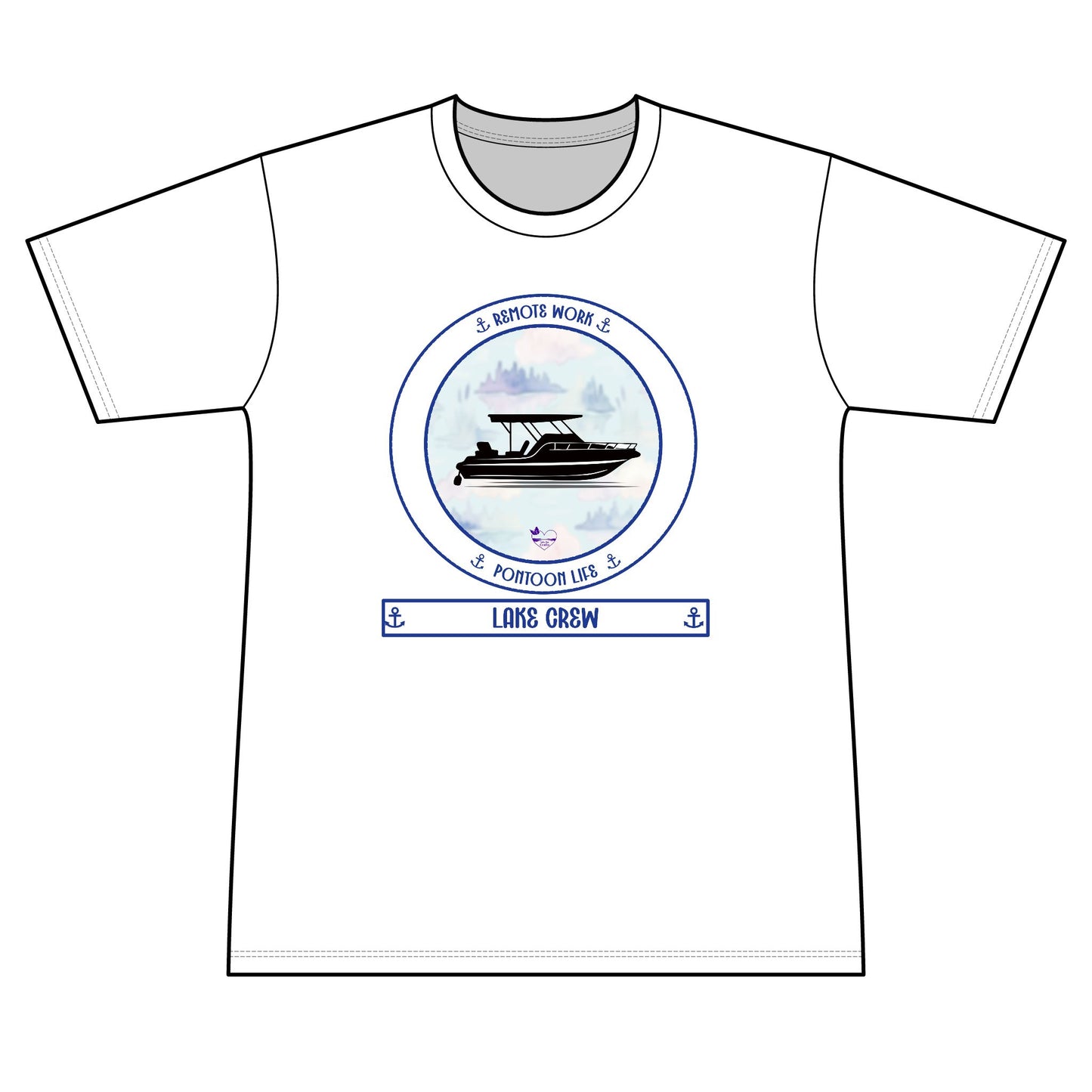 Performance Pontoon Life Transom morning haze  short sleeve tee UPF 50+