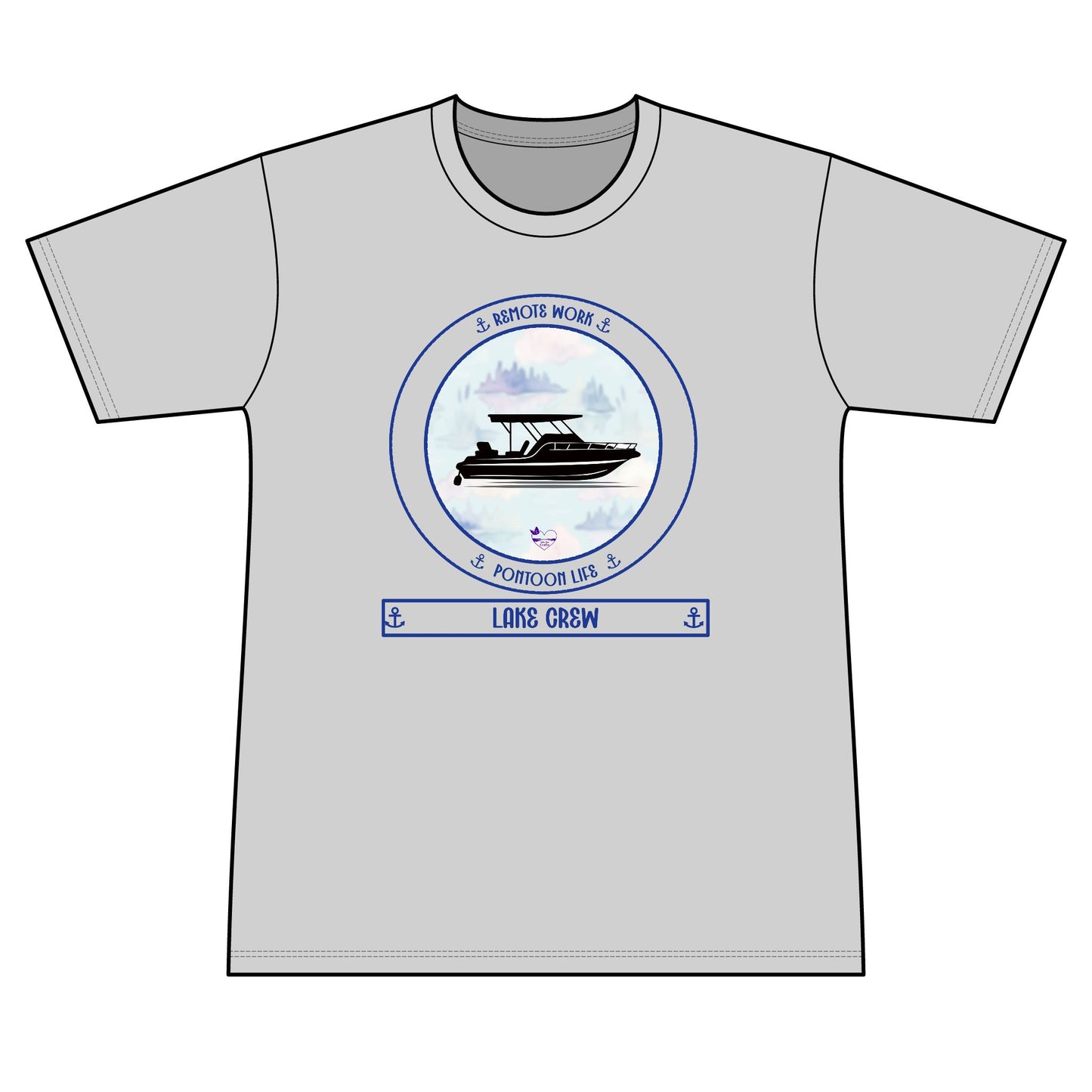 Performance Pontoon Life Transom morning haze  short sleeve tee UPF 50+