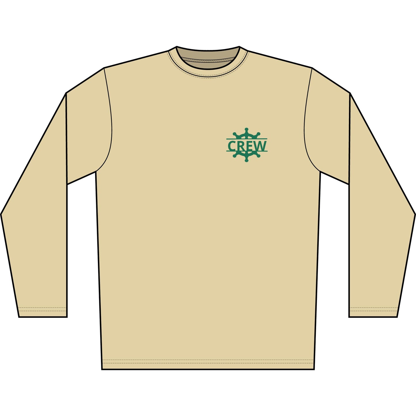 Personalized Great Lakes State  Crest Performance Long Sleeve Shirt- Green