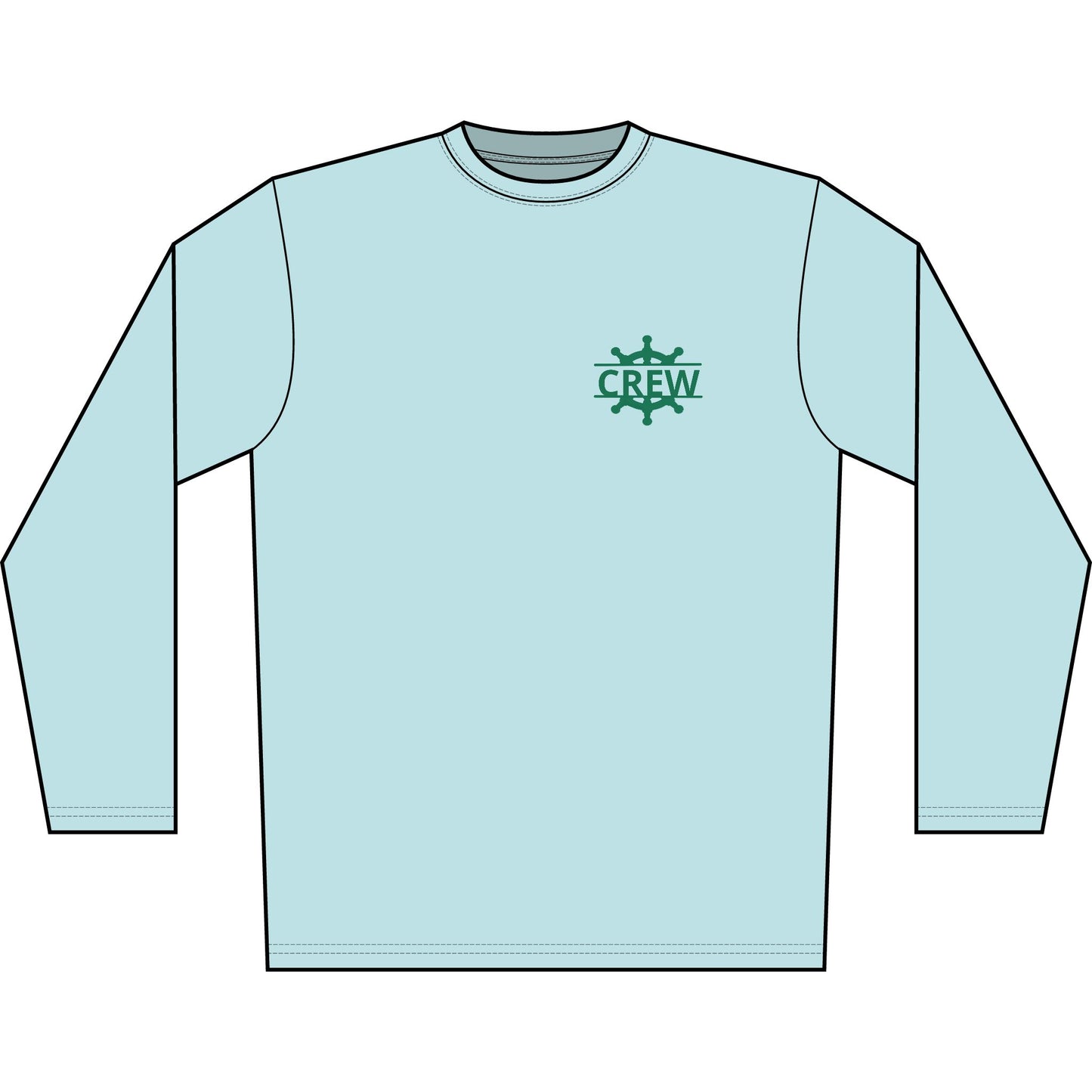 Personalized Great Lakes State  Crest Performance Long Sleeve Shirt- Green