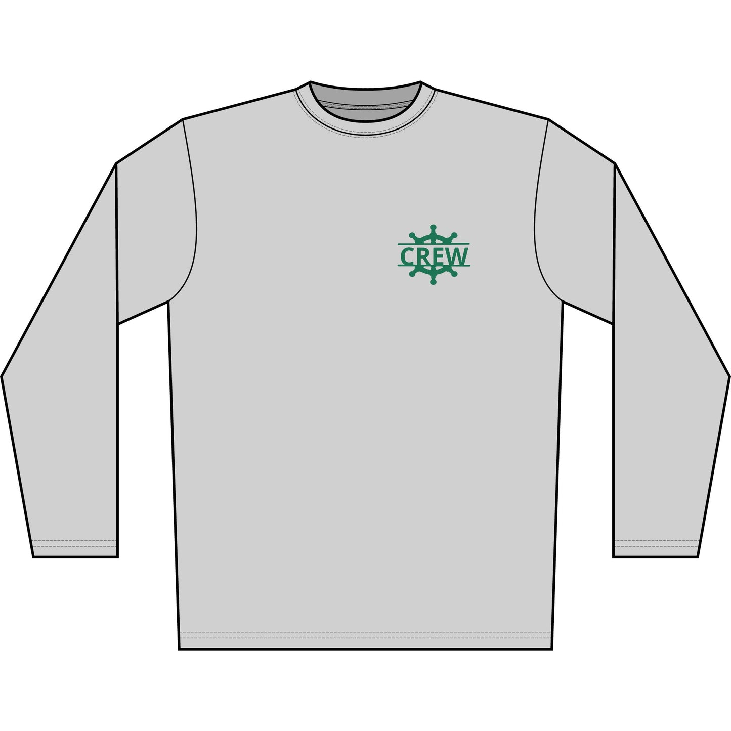 Personalized Great Lakes State  Crest Performance Long Sleeve Shirt- Green