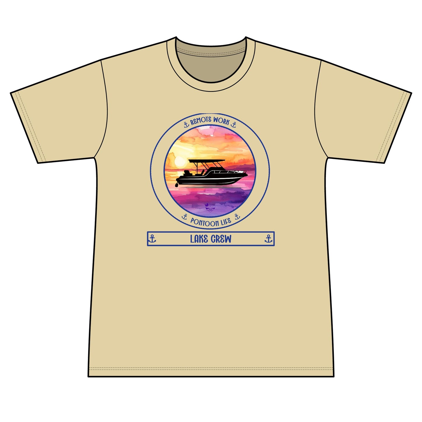 Personalized Pontoon Life Transom Performance Shirt – Sunset