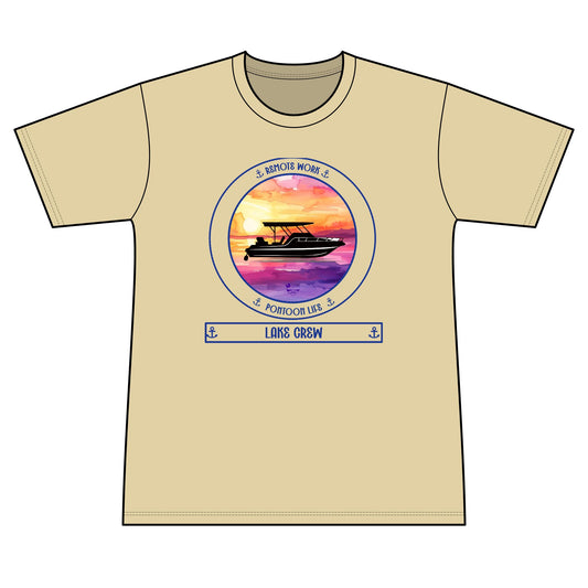 Personalized Pontoon Life Transom Performance Shirt – Sunset