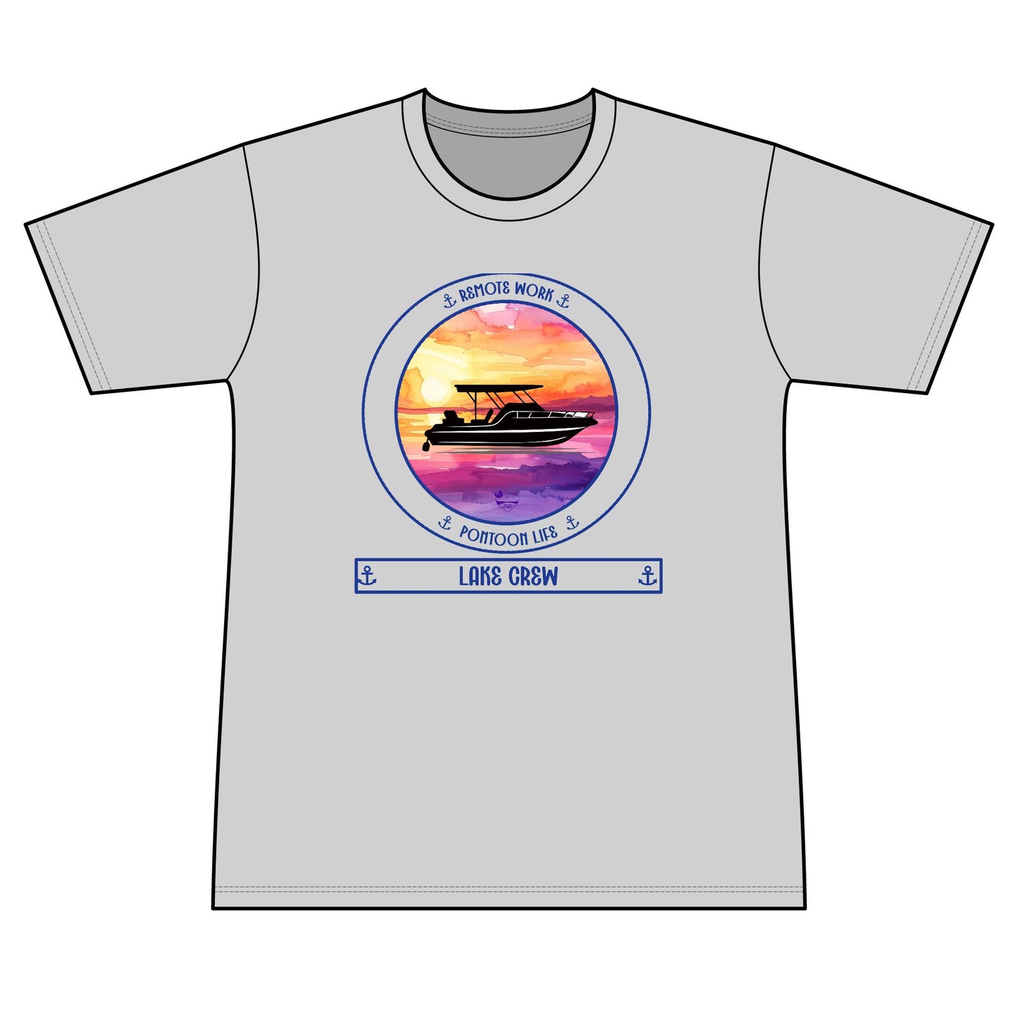 Personalized Pontoon Life Transom Performance Shirt – Sunset