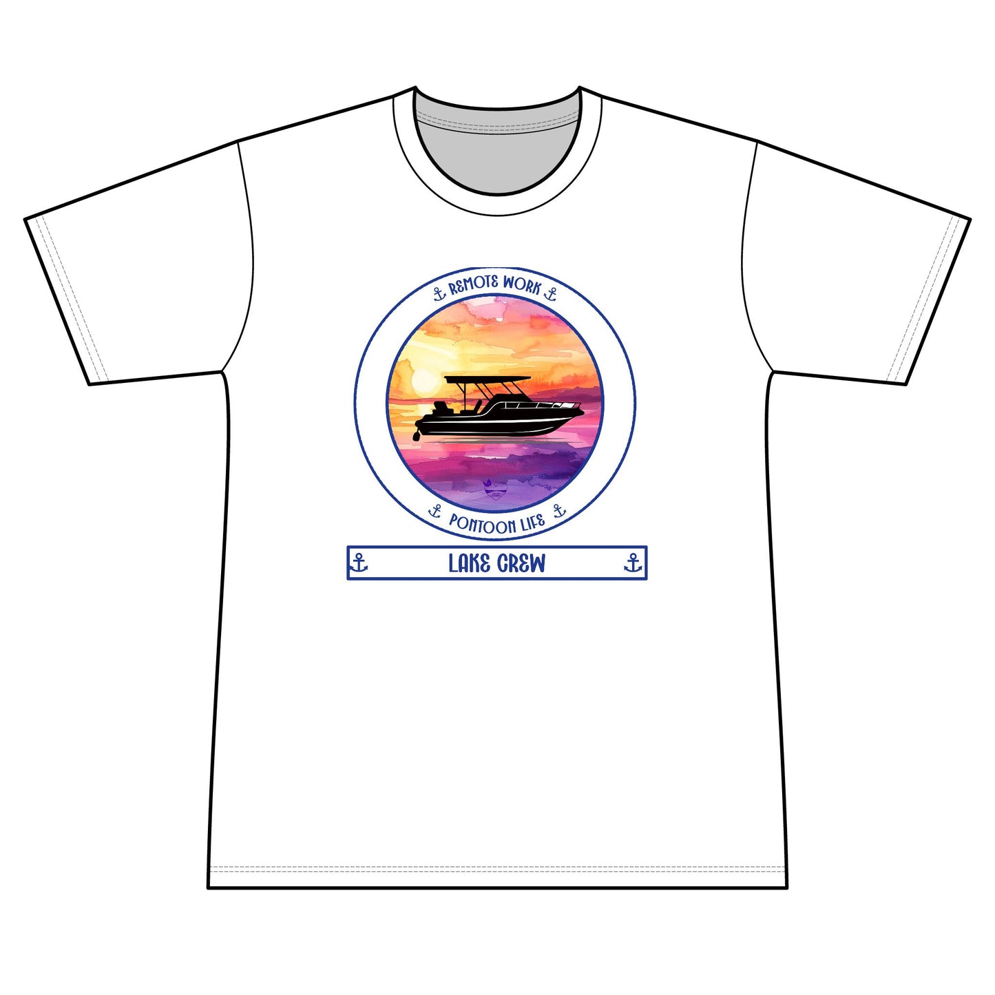 Personalized Pontoon Life Transom Performance Shirt – Sunset