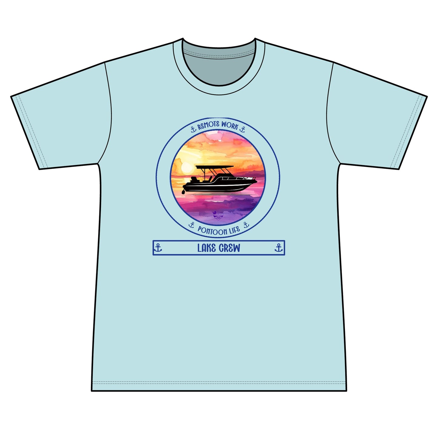 Personalized Pontoon Life Transom Performance Shirt – Sunset